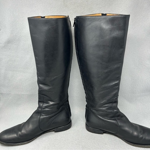 BARNEYS NEW YORK  Riding Boots Black Leather size EU 37/US 7 made in Italy - Picture 10 of 13